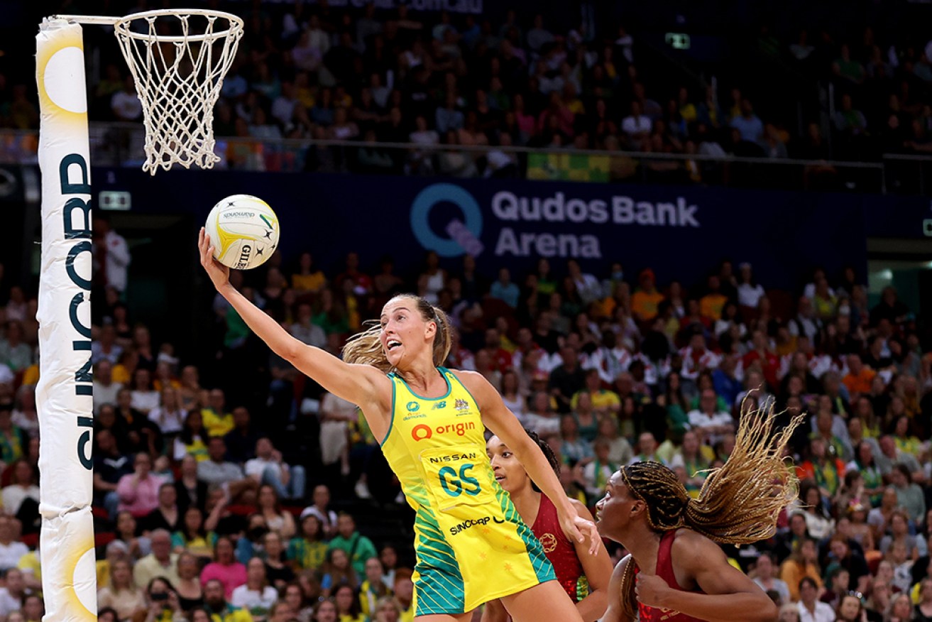 Cara Koenen has helped Australia's netball Diamonds to a series-clinching 56-48 win over England. 