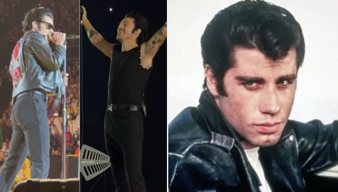 Harry Styles Does a Tribute to Olivia Newton-John as Danny Zuko