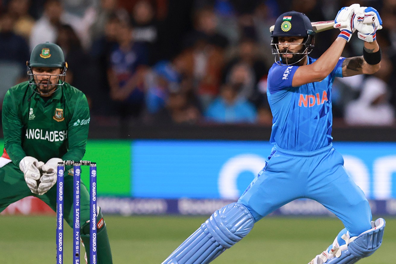 India's Virat Kohli on his way to becoming the highest run scorer in T20 World Cup matches.