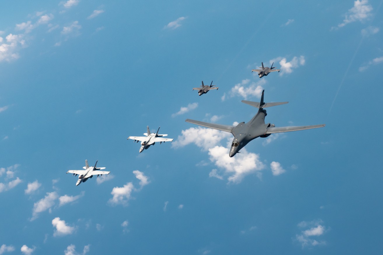 This is the first time the B-1B bombers have been deployed in US-South Korean drills since 2017.