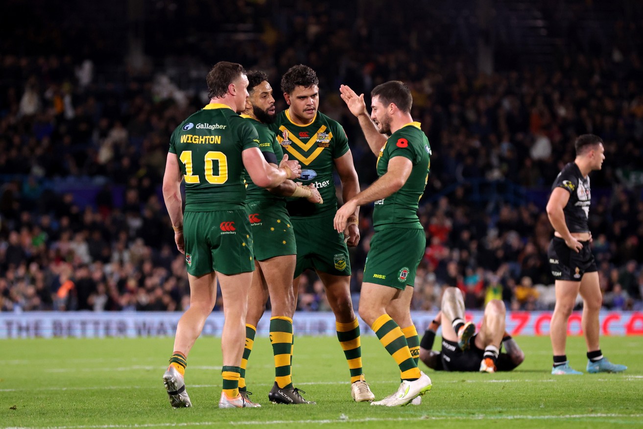 Australia are through to the Rugby League World Cup final after securing a tough 16-14 win over New Zealand in Leeds.