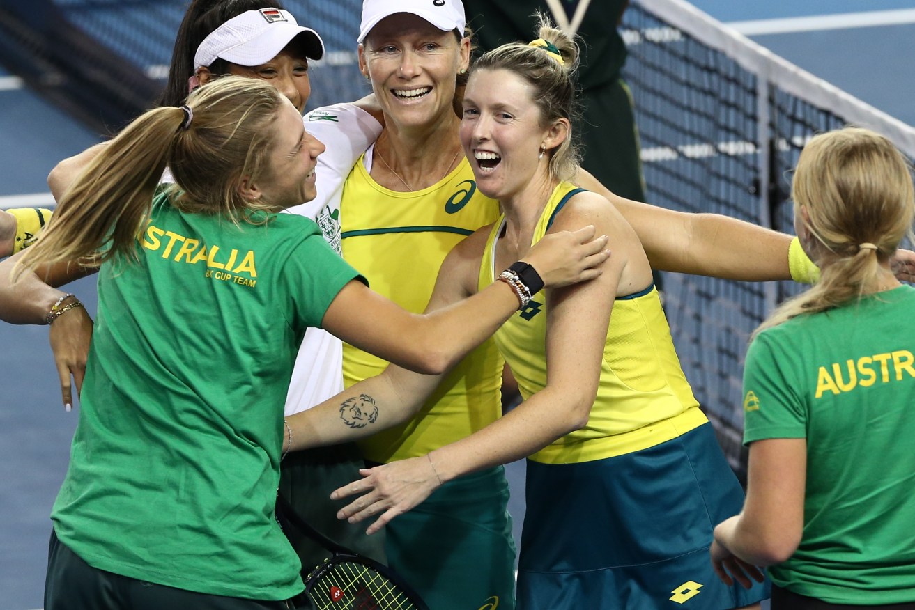 Samantha Stosur and Storm Sanders have taken Australia to the Billie Jean King Cup finals.