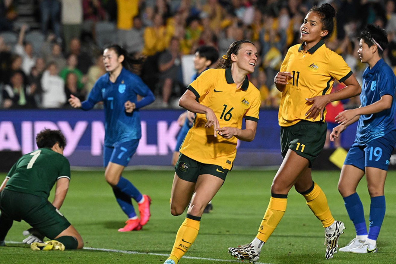 Hayley Raso scored Australia's second goal in their 2-0 win over Thailand on Tuesday.