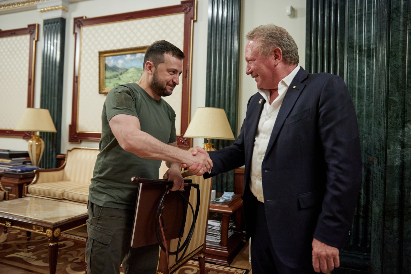 President Volodymyr Zelensky and billionaire Andrew Forrest say the deal will help rebuild Ukraine.