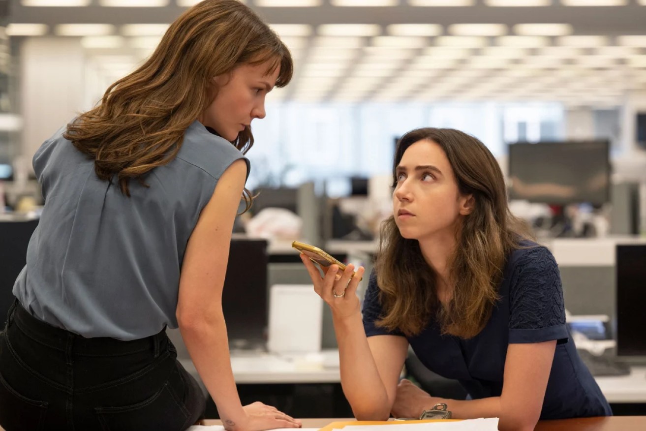 Megan Twohey (Carey Mulligan) and Jodi Kantor (Zoe Kazan) in 'She Said'. 