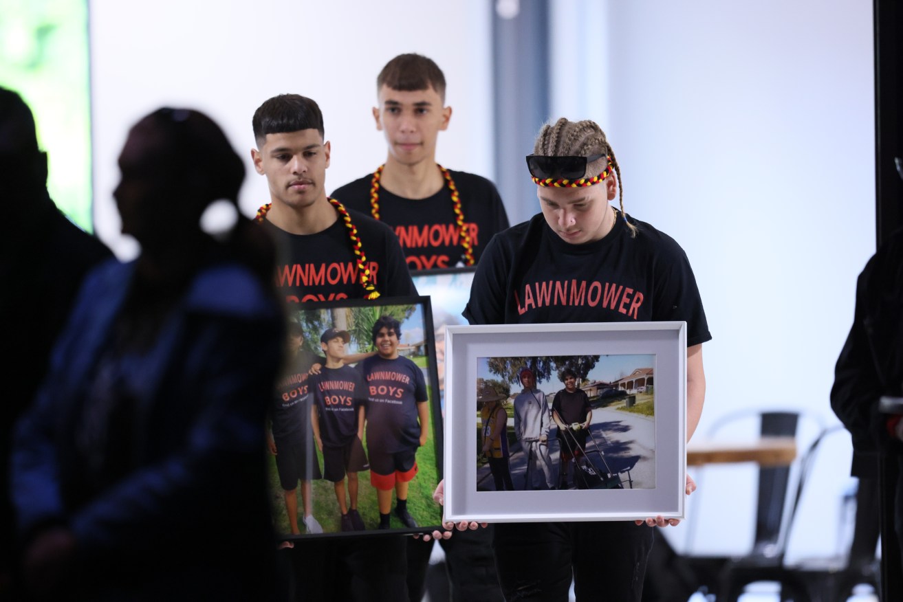 The family of Cassius Turvey, who was allegedly murdered while walking home from school in Perth, has mourned his passing at a private funeral.