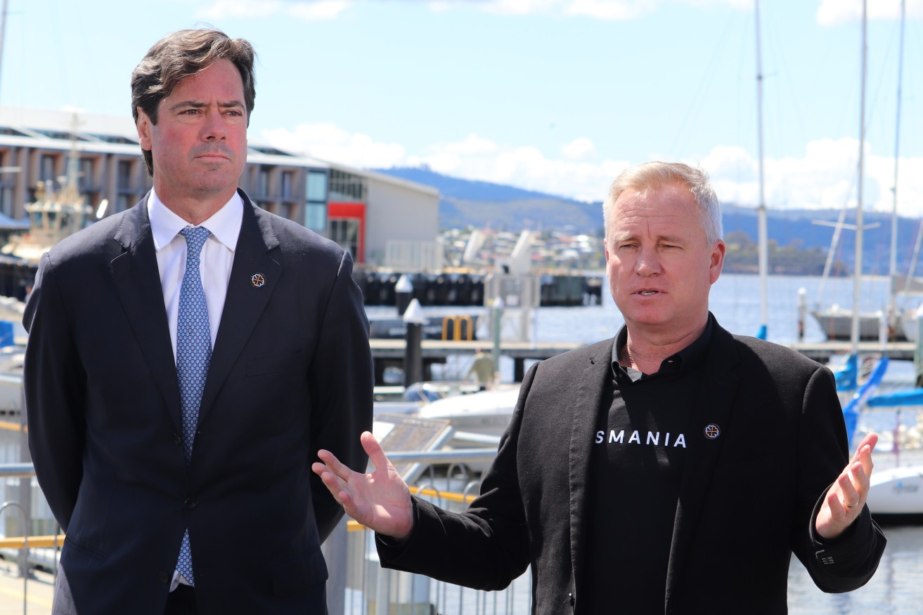 The Tasmanian government and AFL have reached an in-principle agreement on commercial terms for the island state's 19th licence bid.