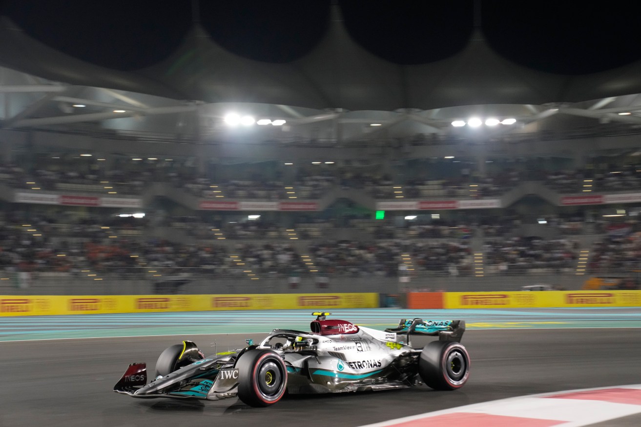 Mercedes' Lewis Hamilton has a slim chance of victory after qualifying fifth for the Abu Dhabi GP.
