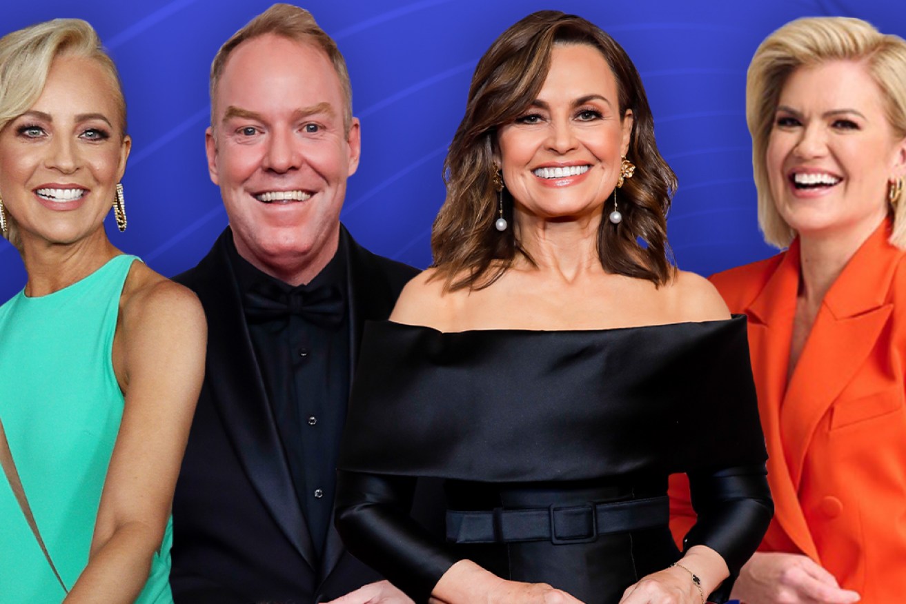 Outgoing: Carrie Bickmore, Peter Helliar and Lisa Wilkinson. Incoming: Colleague Sarah Harris.