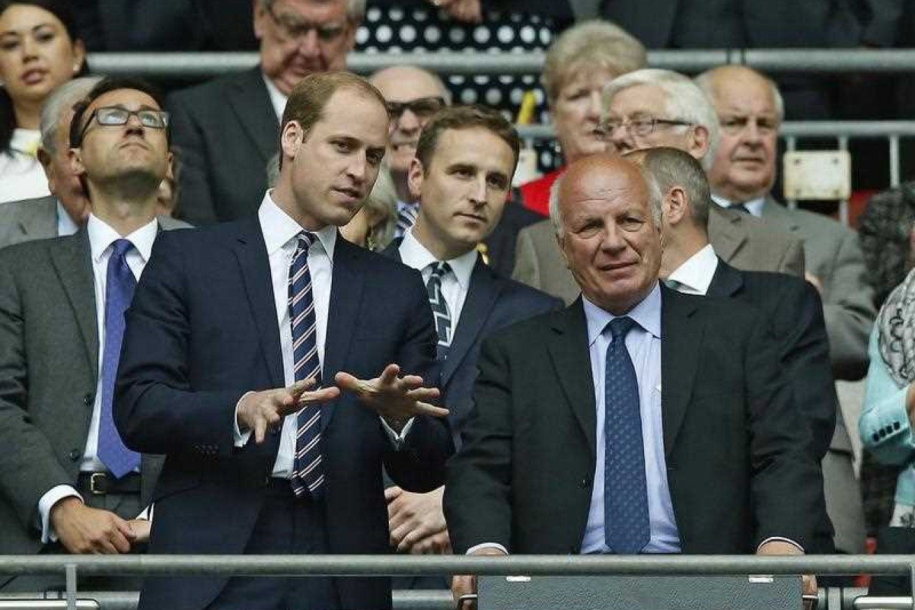 Former FA head Greg Dyke, shown here with Prince William, has slammed the "corrupt" Qatar World Cup.