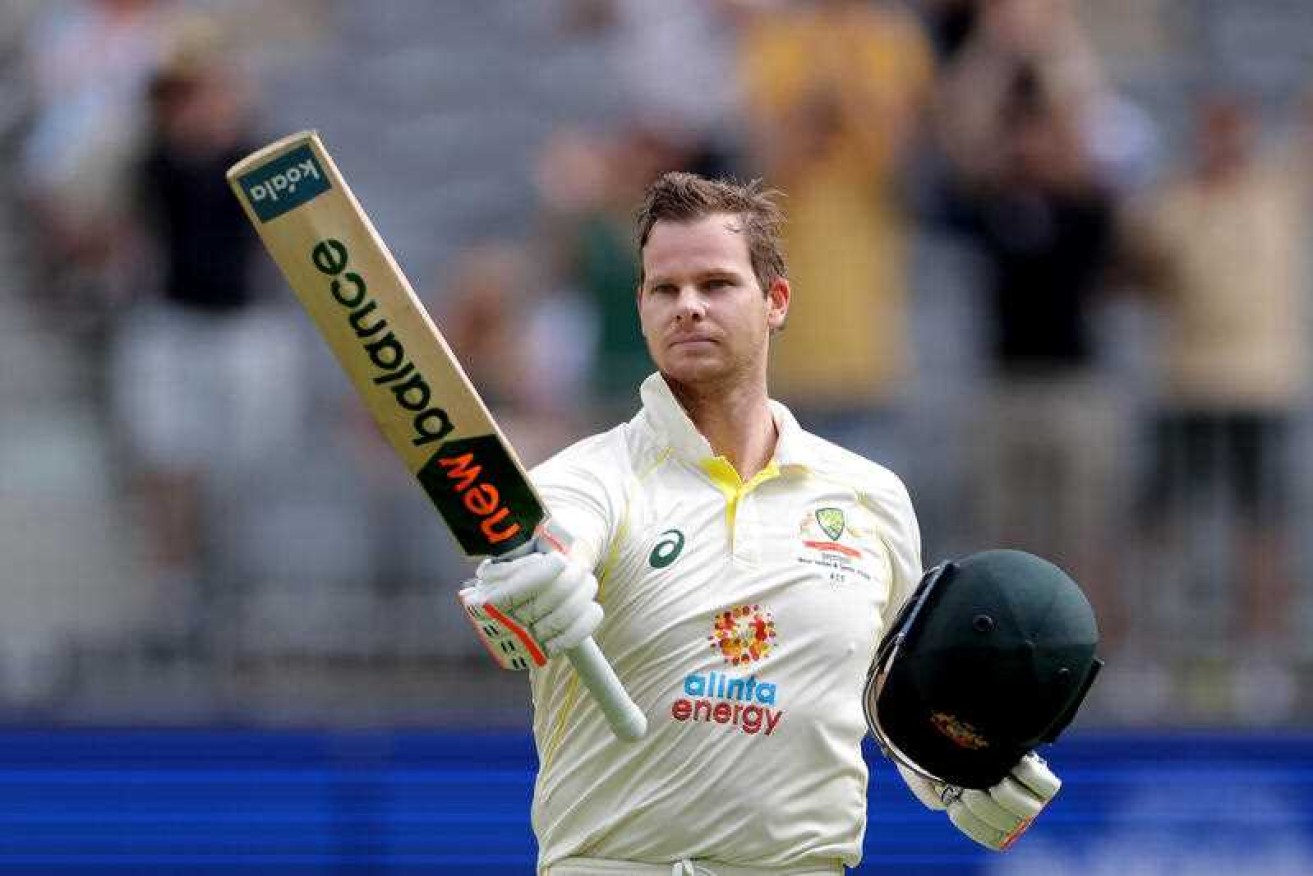 Steve Smith was 200 not out when Australia declared at 4-598 in the first Test against the West Indies in Perth.