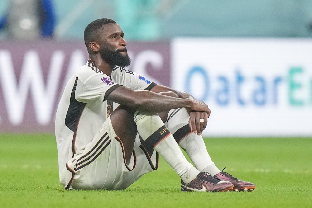 Germany defender Antonio Ruediger reflects after Germany crashed out of the World Cup.