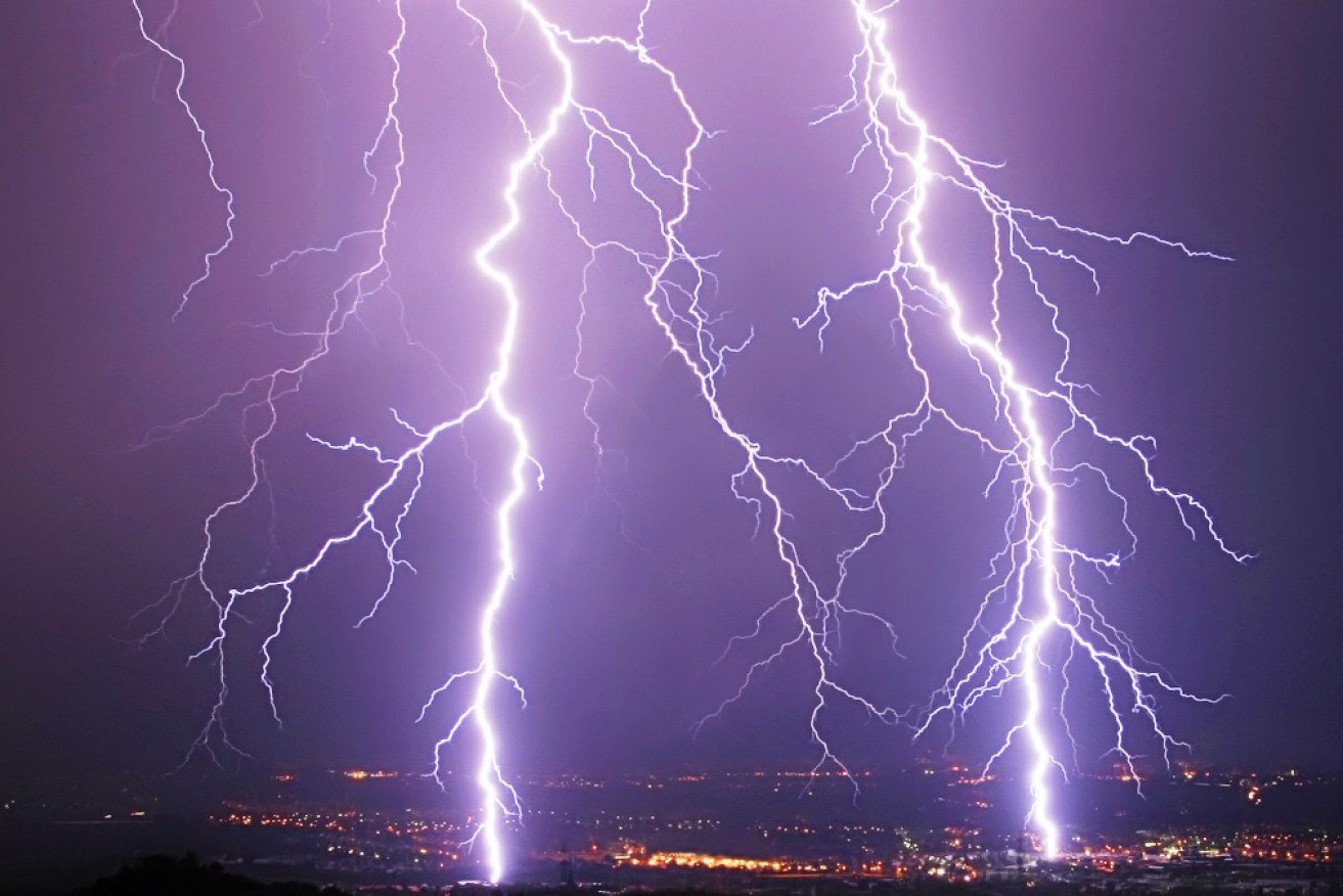 A damaging thunderstorm felled trees and power lines in South Australia.