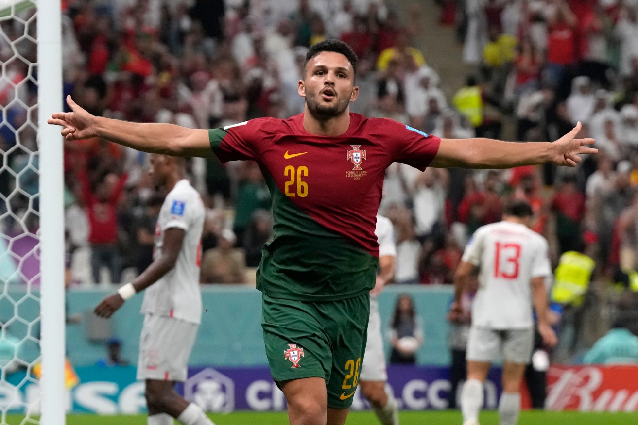 Goncalo Ramos has scored a stunning hat-trick in Portugal's 6-1 World Cup drubbing of Switzerland.