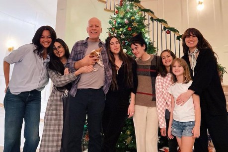 Willis gets into Christmas spirit in rare family photo