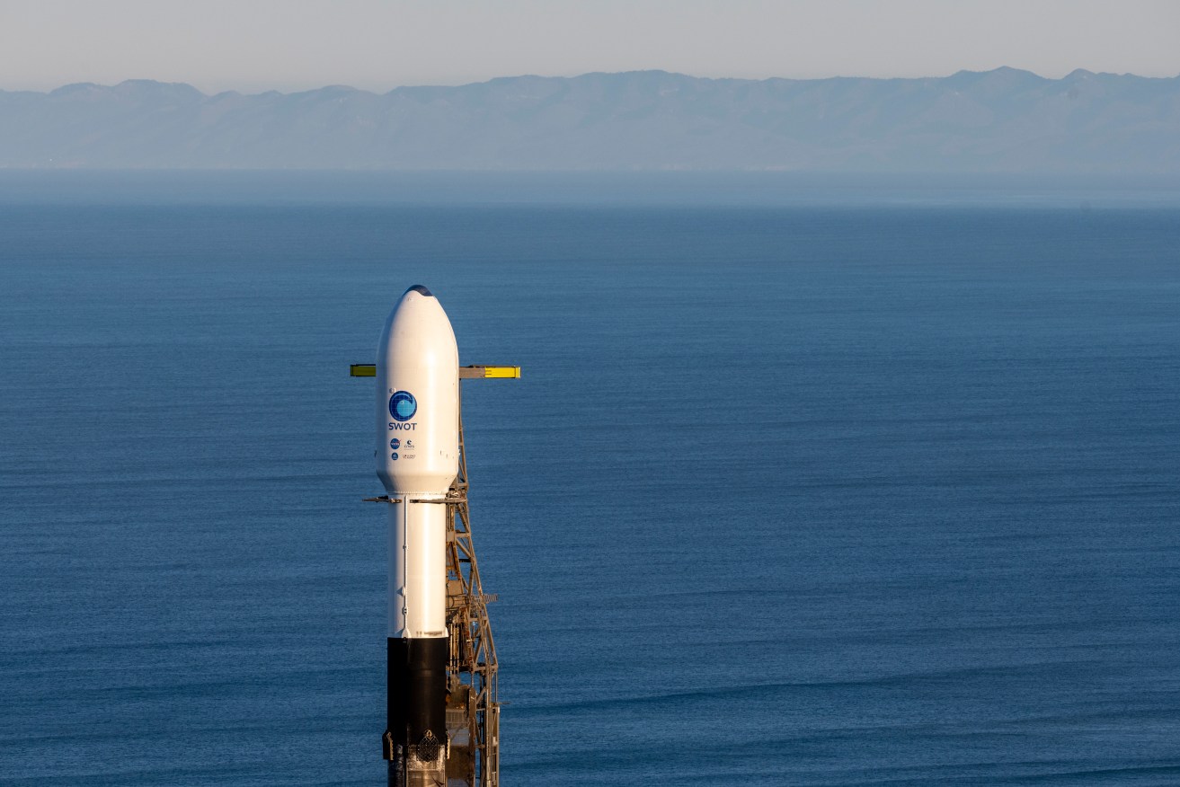 The SpaceX Falcon 9 rocket will be used to survey nearly all the water on the surface of Earth.