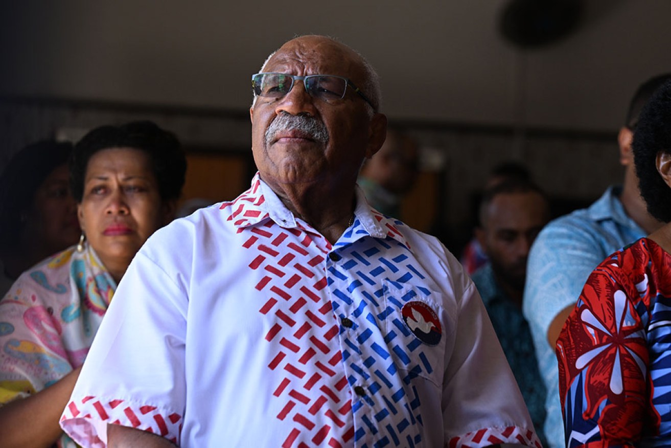 Sitiveni Rabuka will lead Fiji thanks to his one-vote win in the national parliament. Photo: AAP