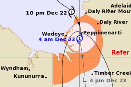 Tropical Cyclone Ellie to weaken over land