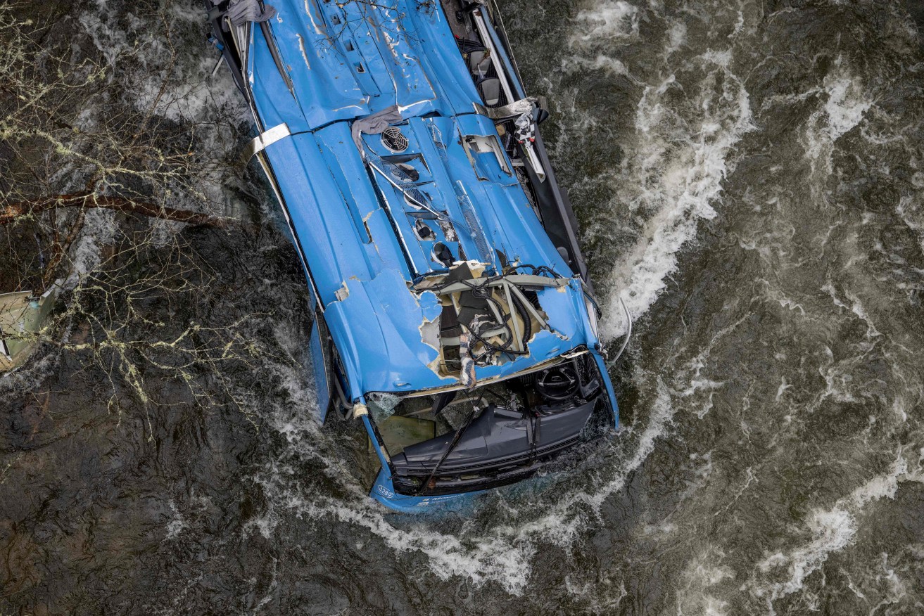 A bus driver and passenger were rescued from the crash in Spain in which six people were killed.