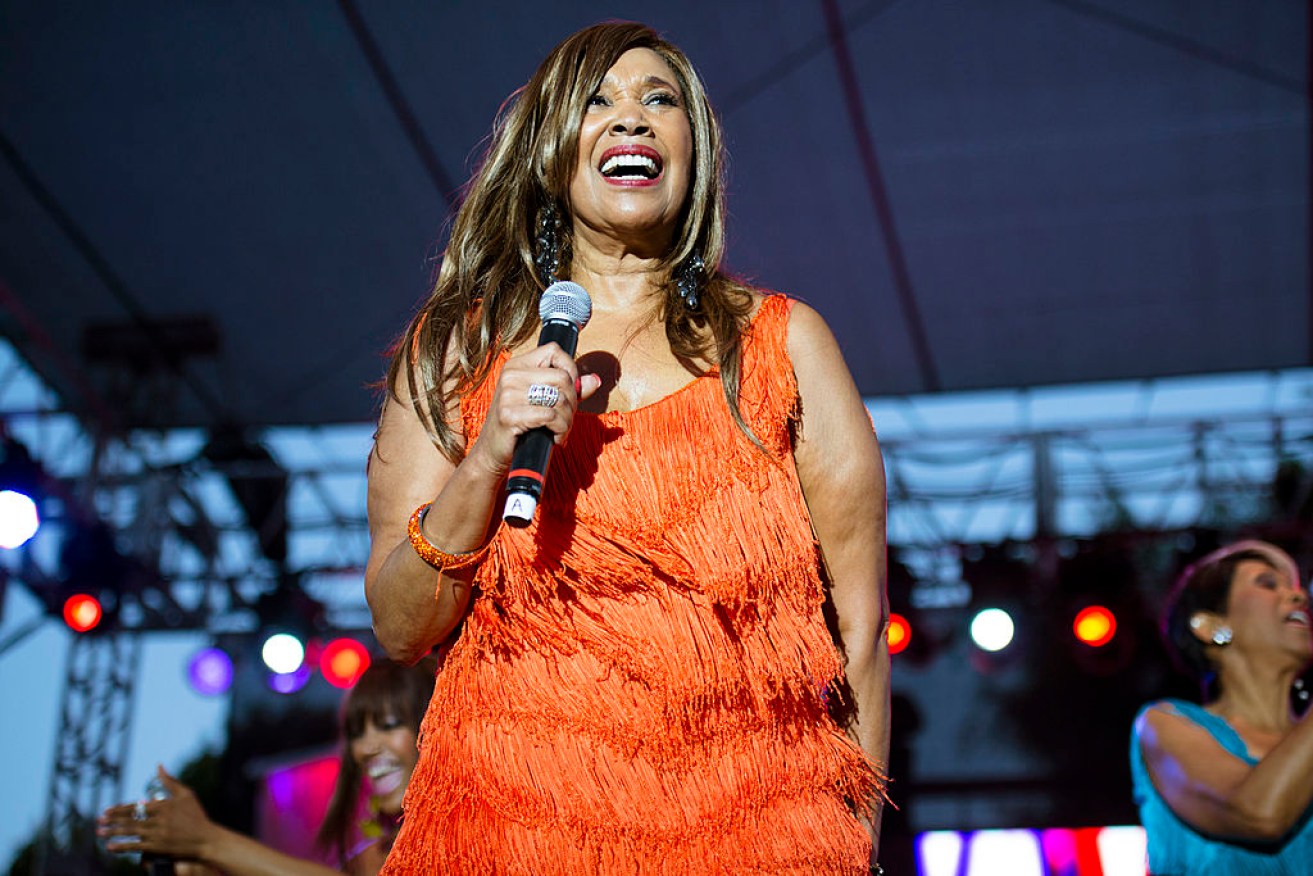 Singer Anita Pointer performing at the LA Gay Pride Festival in West Hollywood, 2103.