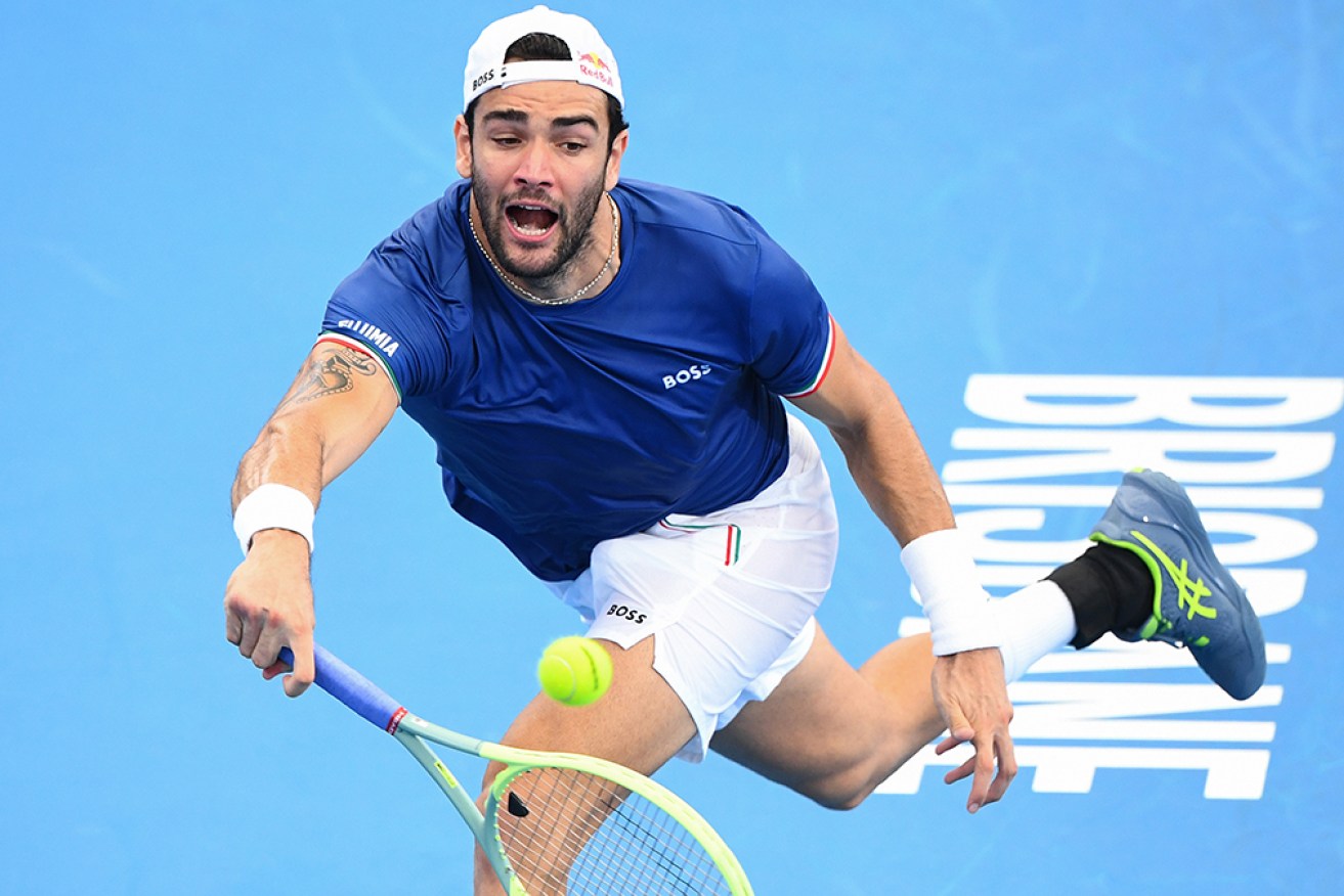 Matteo Berrettini has steered Italy through to the United Cup city final in Brisbane.