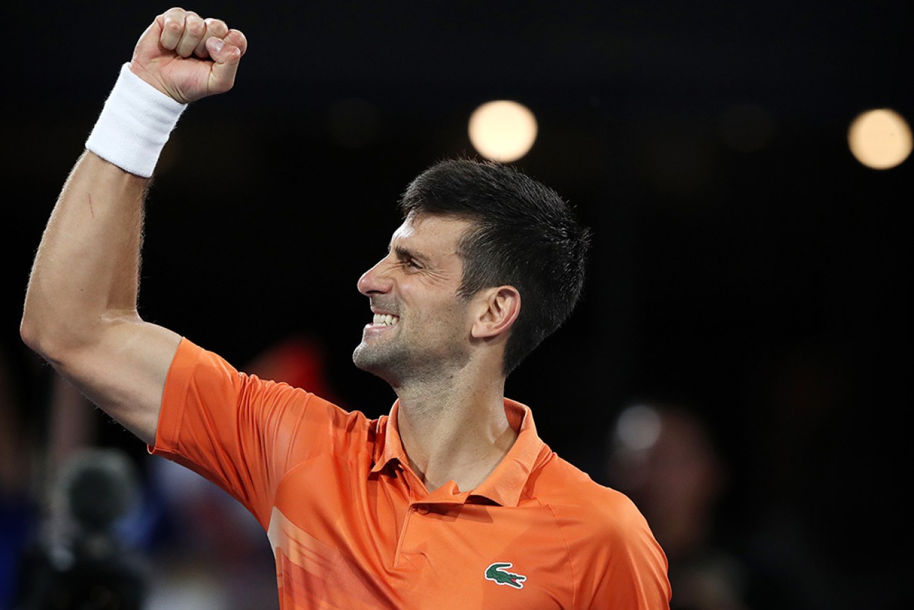 Novak Djokovic stretched his winning streak to 18 games with victory in Dubai.