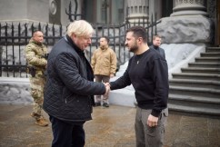 Former UK PM Johnson visits Kyiv