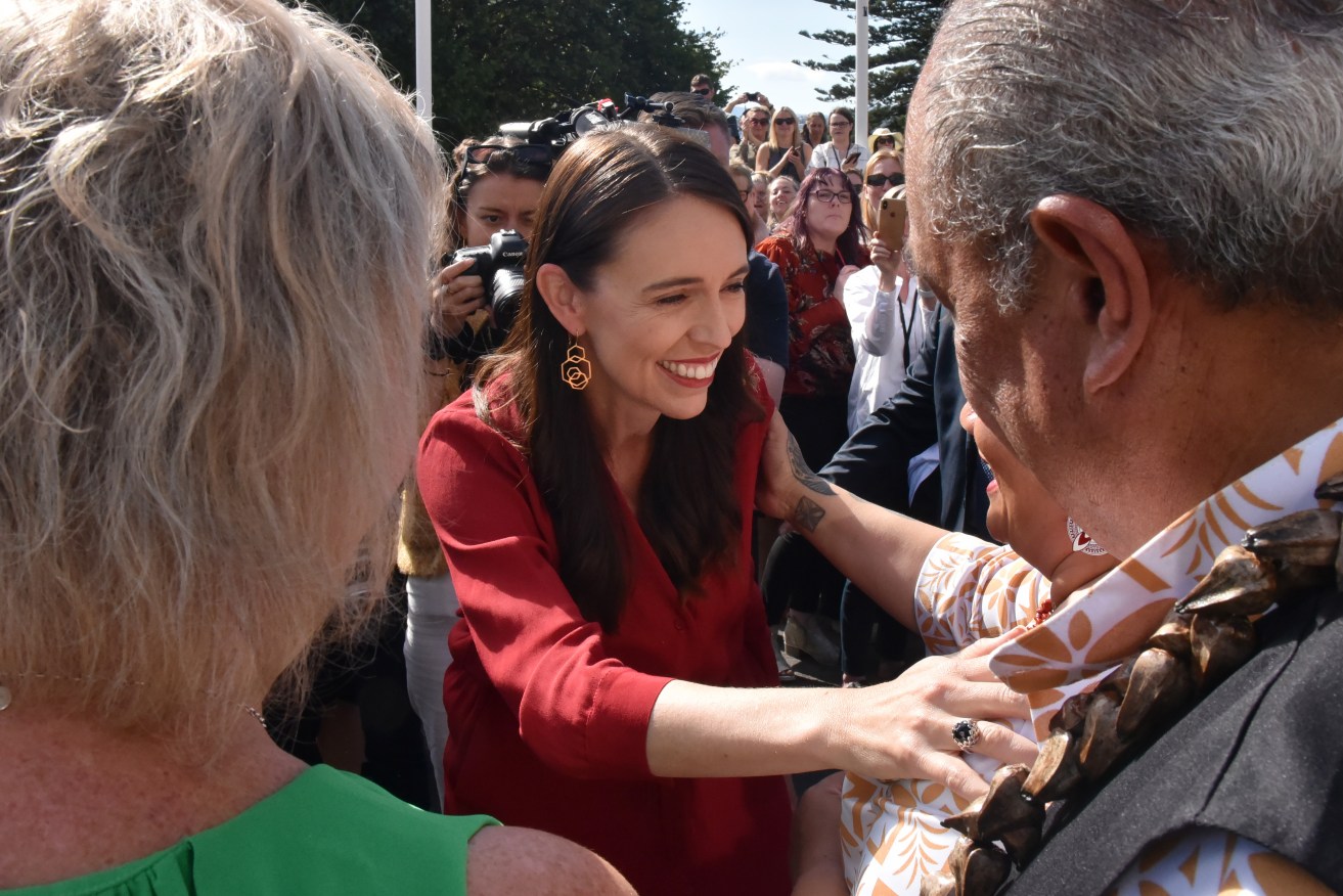 Hundreds of well-wishers turned out to see Jacinda Ardern before she resigned as prime minister. 