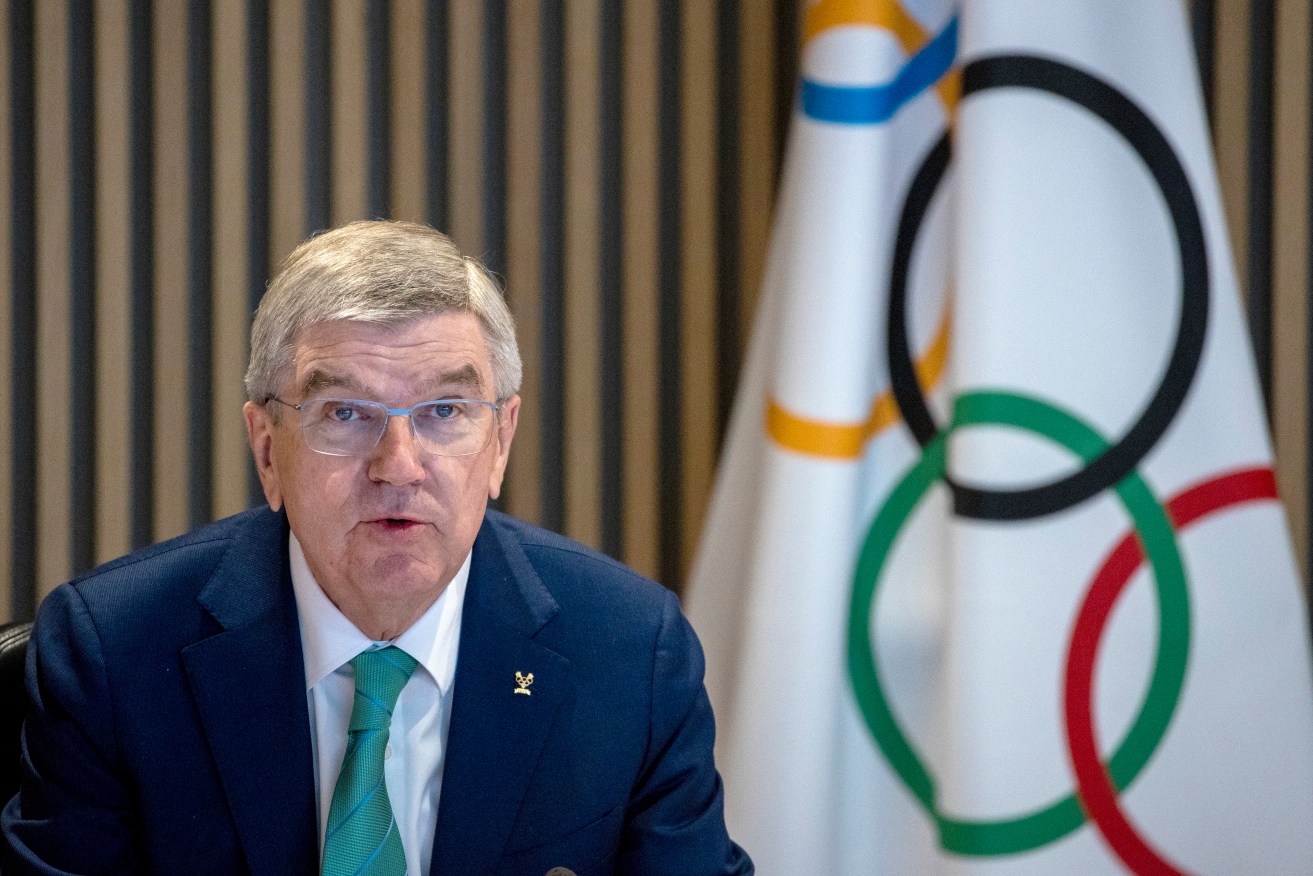 Russian athletes do not have "collective guilt" over the Ukraine war, IOC head Thomas Bach says.