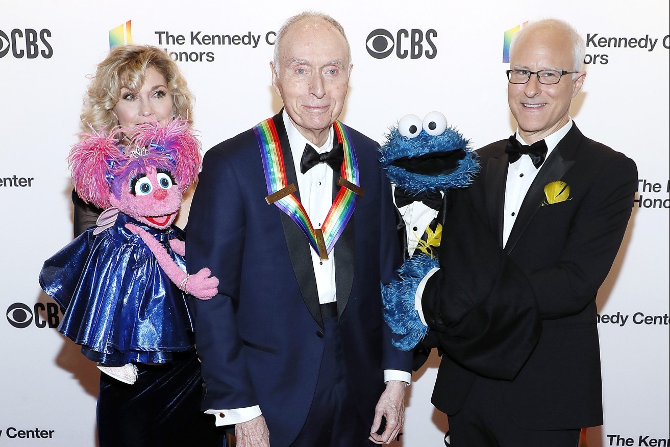 Lloyd Morrisett (centre) at the 2019 Kennedy Centre honours, when <i>Sesame Street</i> was recognised.