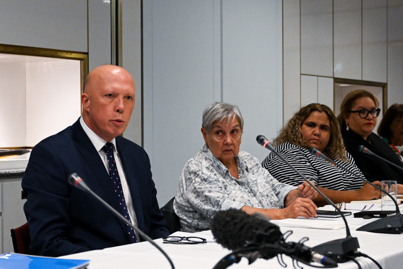 Peter Dutton described his latest meeting with Indigenous leaders as 'constructive' but he still thinks the Voice is doomed <i>Photo: AAP</i>