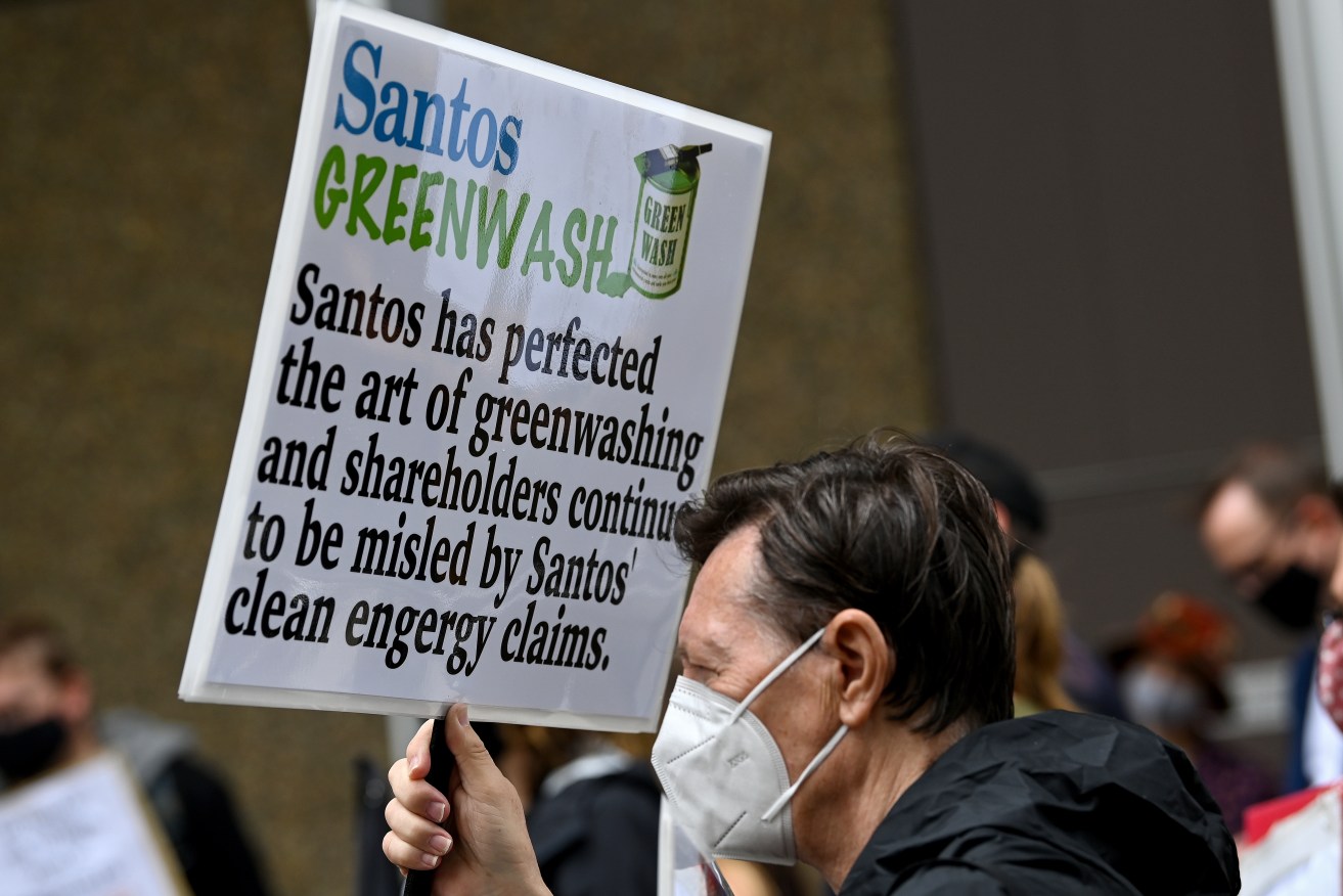 Santos is accused of making misleading claims over carbon capture and storage, and making hydrogen.