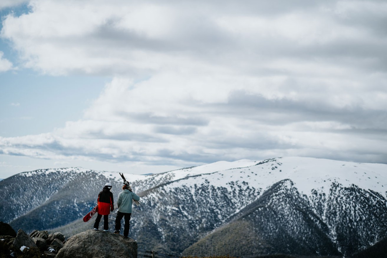 Explore the snow-capped mountains around Falls Creek.