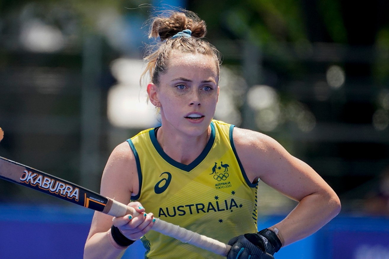 Greta Hayes was one of the Hockeyroos denied by outstanding US keeper Kelsey Bing in their shootout loss.