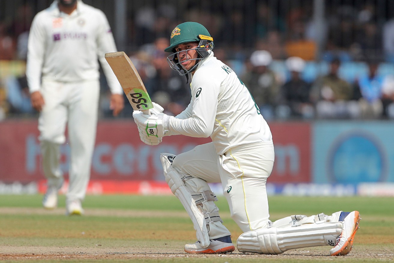 Opening bat Usman Khawaja scored 60 as Australia seized control of the third Test against India.