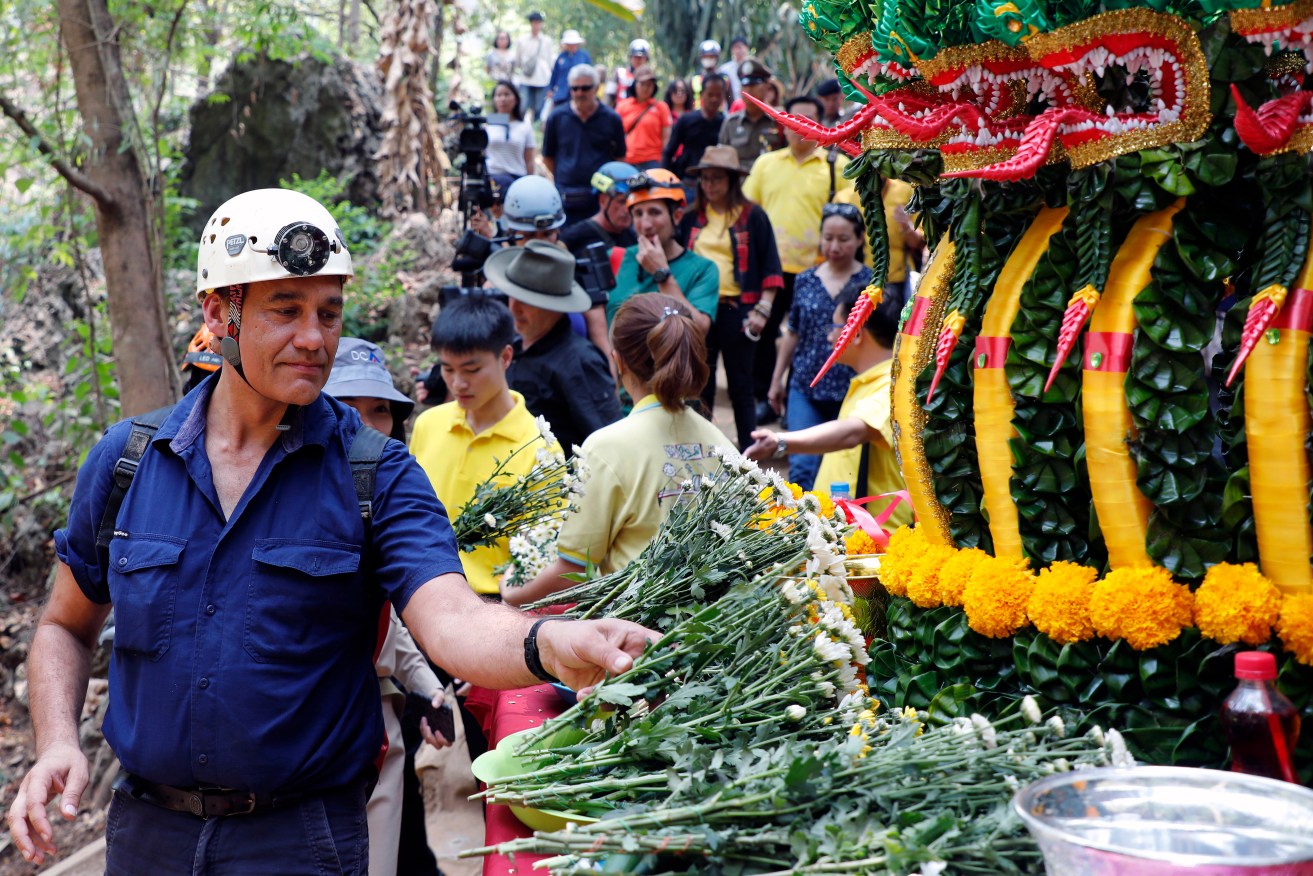 Vet and diver Craig Challen at Tham Luang cave. He received, among the many accolades, a Star of Courage.