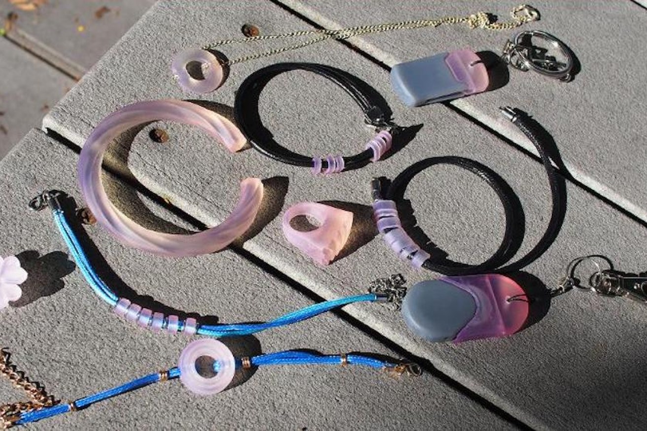 Researchers at QUT have created jewellery that changes when exposed to UV light.