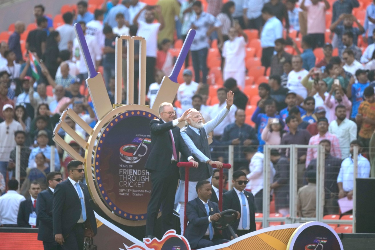 Anthony Albanese and Indian PM Narendra Modi were a hit with the crowd at the fourth Test.