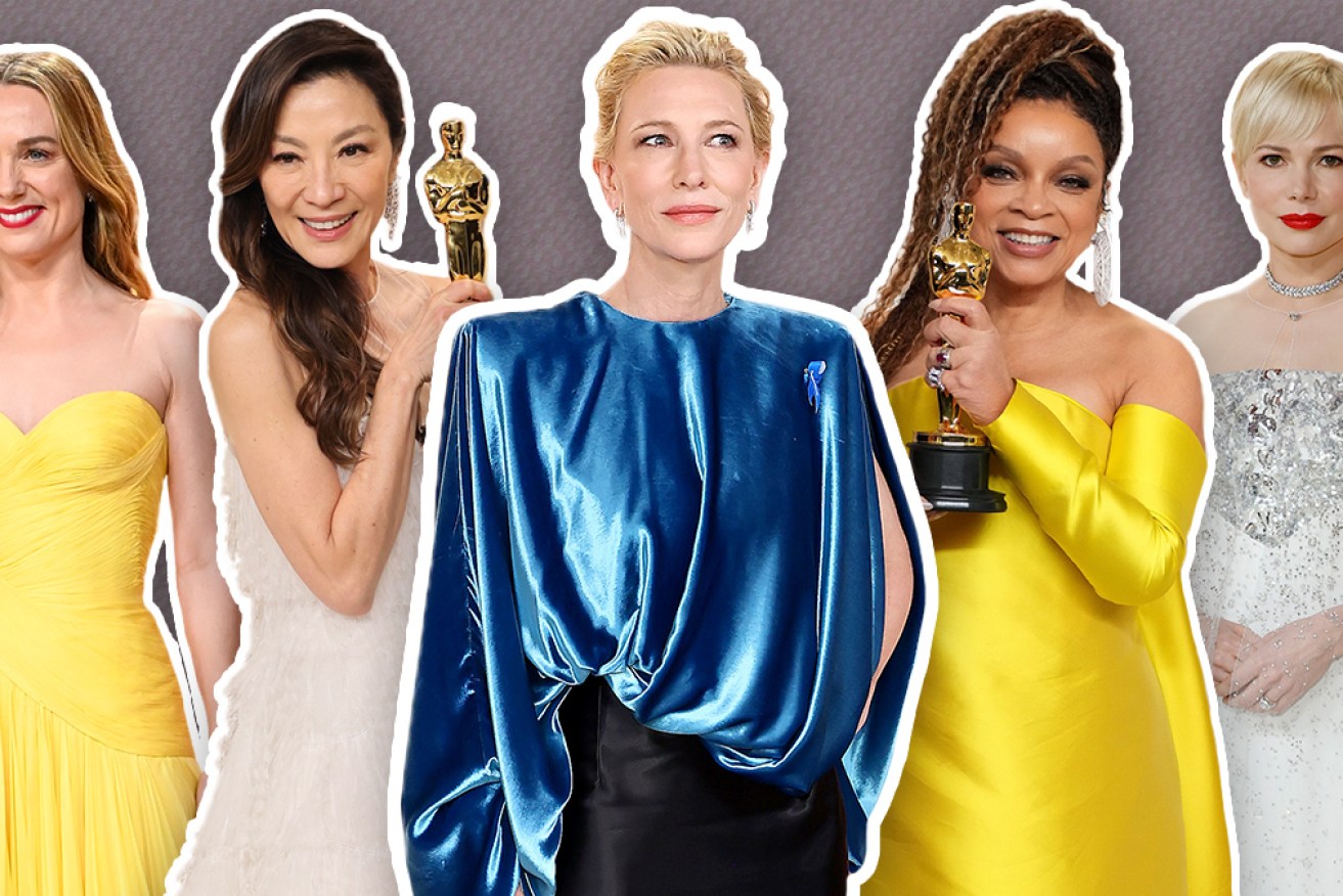 Kerry Condon, Michelle Yeoh, Cate Blanchett, Ruth Carter and Michelle Williams walked the ‘champagne’ carpet this year.