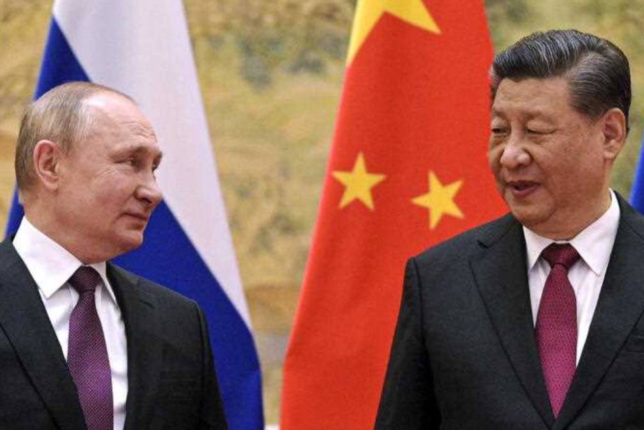 Chinese President Xi Jinping will take a reported peace plan to Vladimir Putin on his official visit to Moscow. <i>Photo: AAP</i>