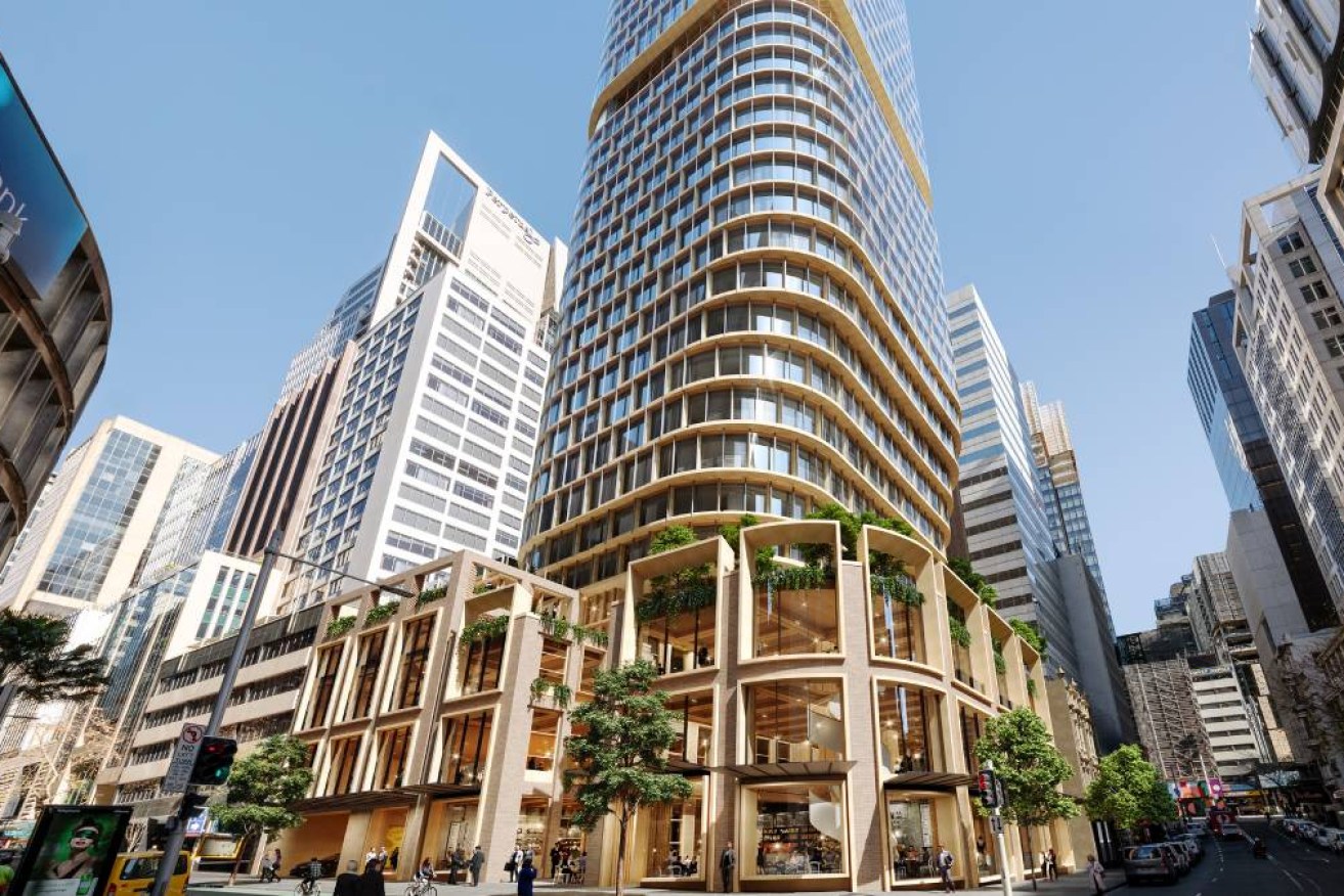 The 55-storey building will stand alongside the planned Hunter Street metro station in Sydney's CBD.