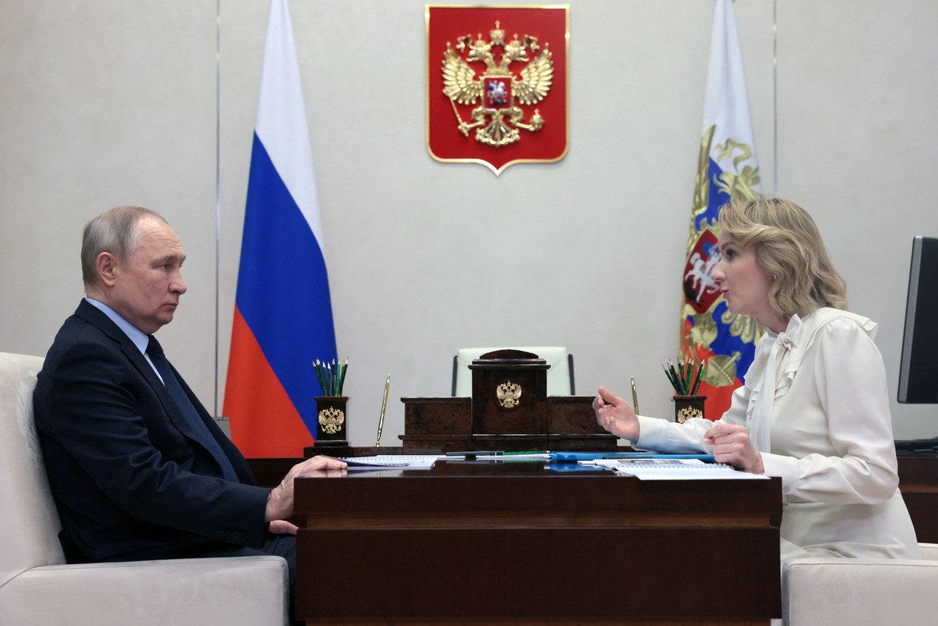 The warrant is for the arrest of Vladimir Putin and Russia's commissioner for children, Maria Lvova-Belova.