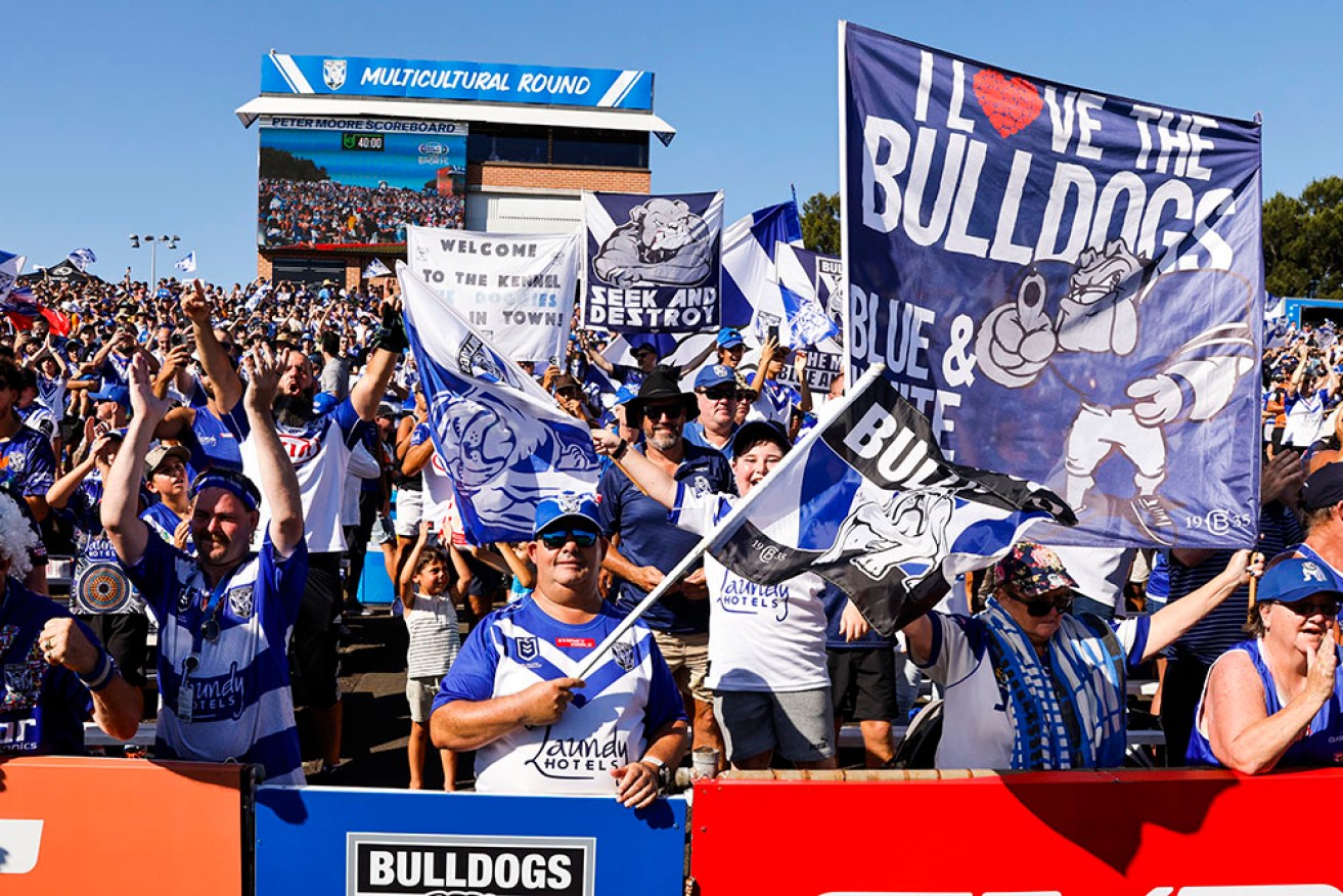 NRL fans have braved scorching temperatures during Canterbury's clash with Wests Tigers.