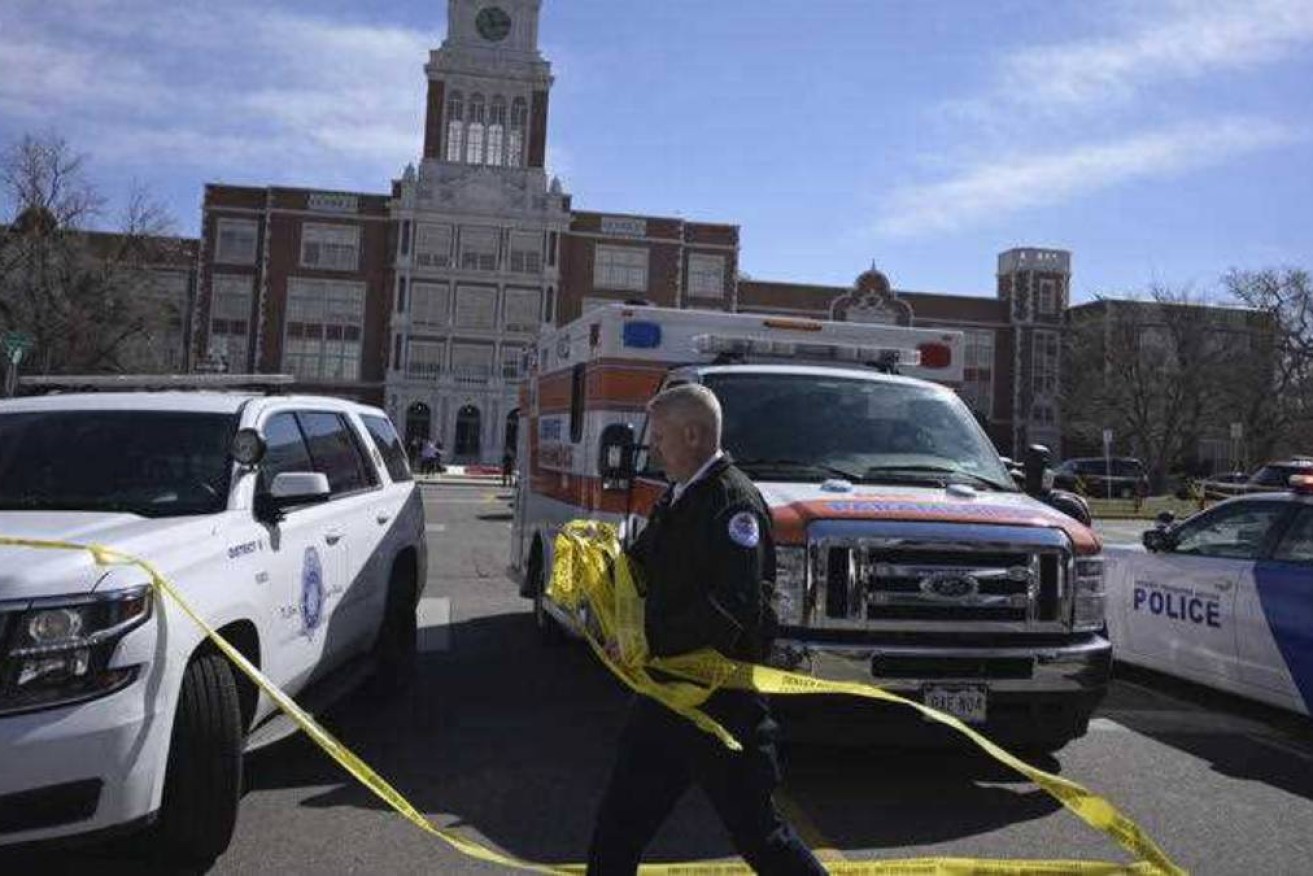 Police say two school administrators have been shot at a Denver high school.
