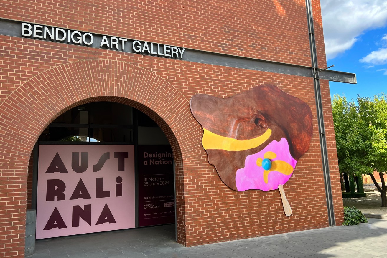 Near the entrance of Bendigo Art Gallery art lovers will be greeted by a large, melted Bubble O’Bill stuck to the wall.