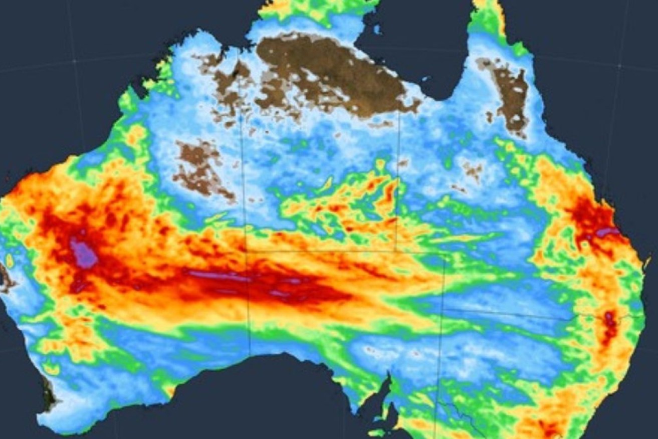 The seven-day rain outlook to Sunday.