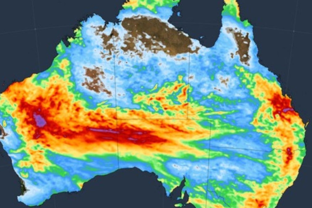 The seven-day rain outlook to Sunday. 