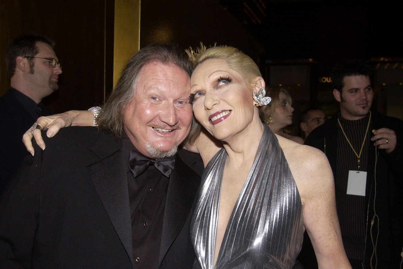 Doug Mulray with Jeannie Little at the 2002 Logie awards.