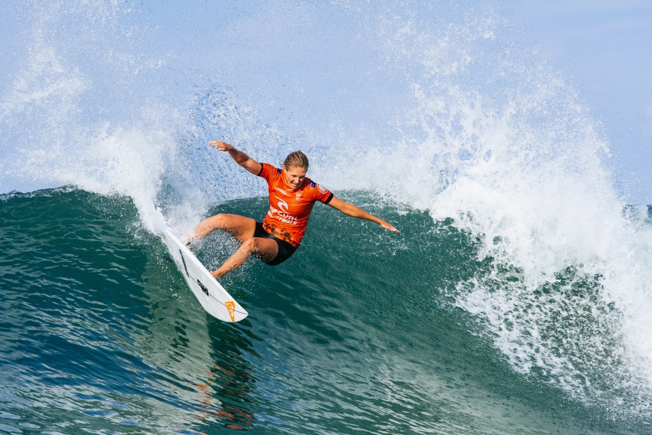 Stephanie Gilmore  kept her cool and her hopes alive at Margaret River. <i>Photo: AAP</i> 