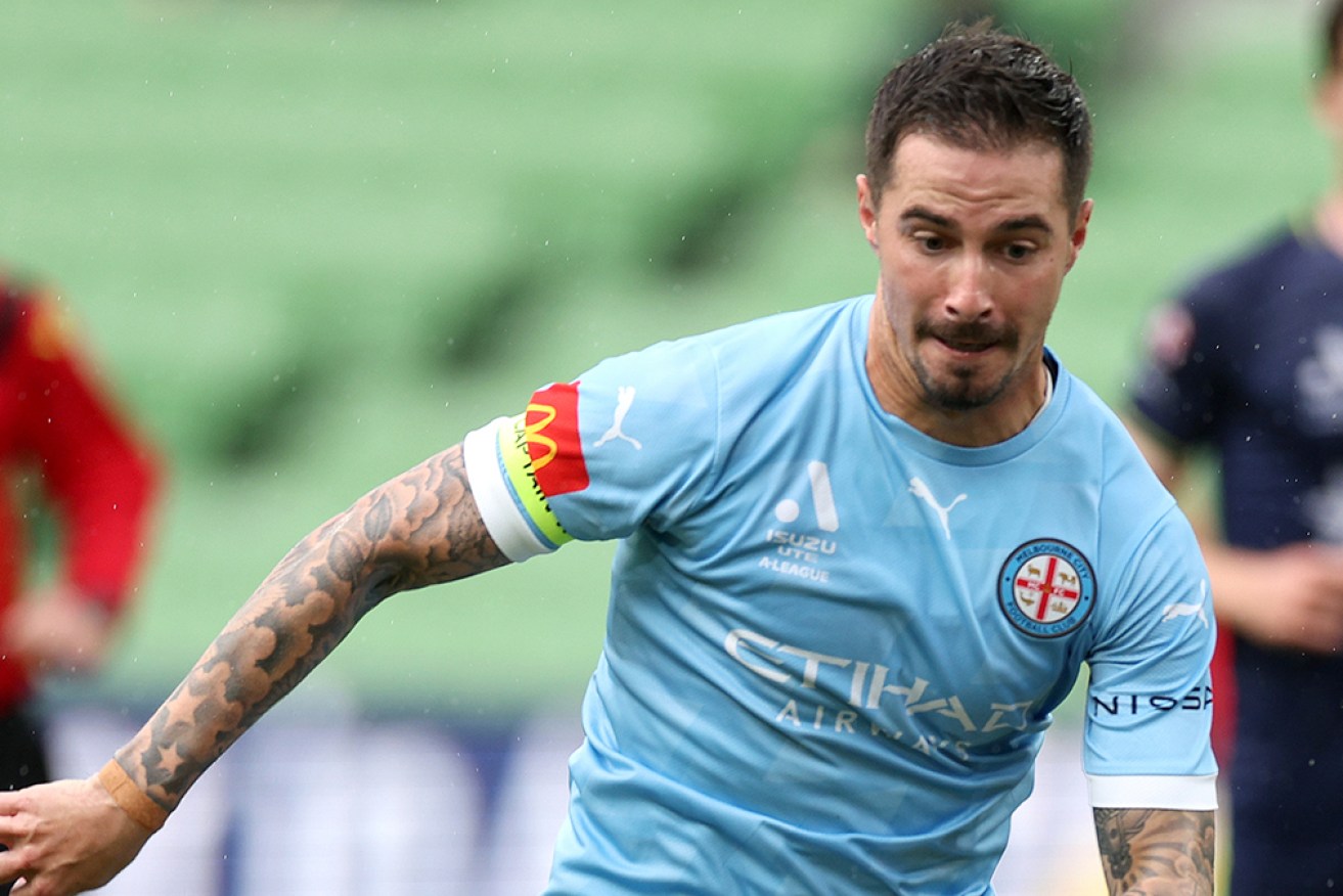 Jamie Maclaren has led Melbourne City to an emphatic 4-1 A-League Men win over 10-man Wellington. <i>Photo: AAP</i>